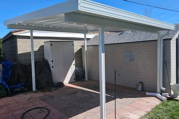 freestanding metal awning